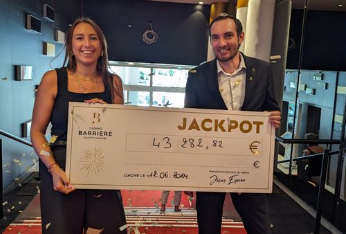 jackpot de 43282 euros gagne aux machines a sous du casino barriere sainte maxime